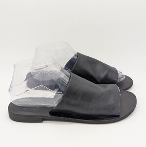 Free People Women's Black Leather Slide Sandals EU 38 (US 7.5 or 8)